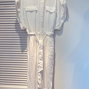 YFB White Cotton Jumpsuit